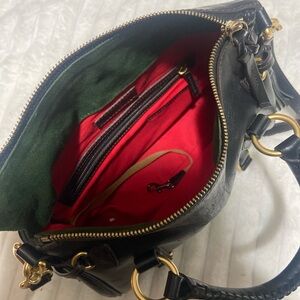Dooney & Bourke Black Shoulder Bag with Gold Hardware. Like new condition